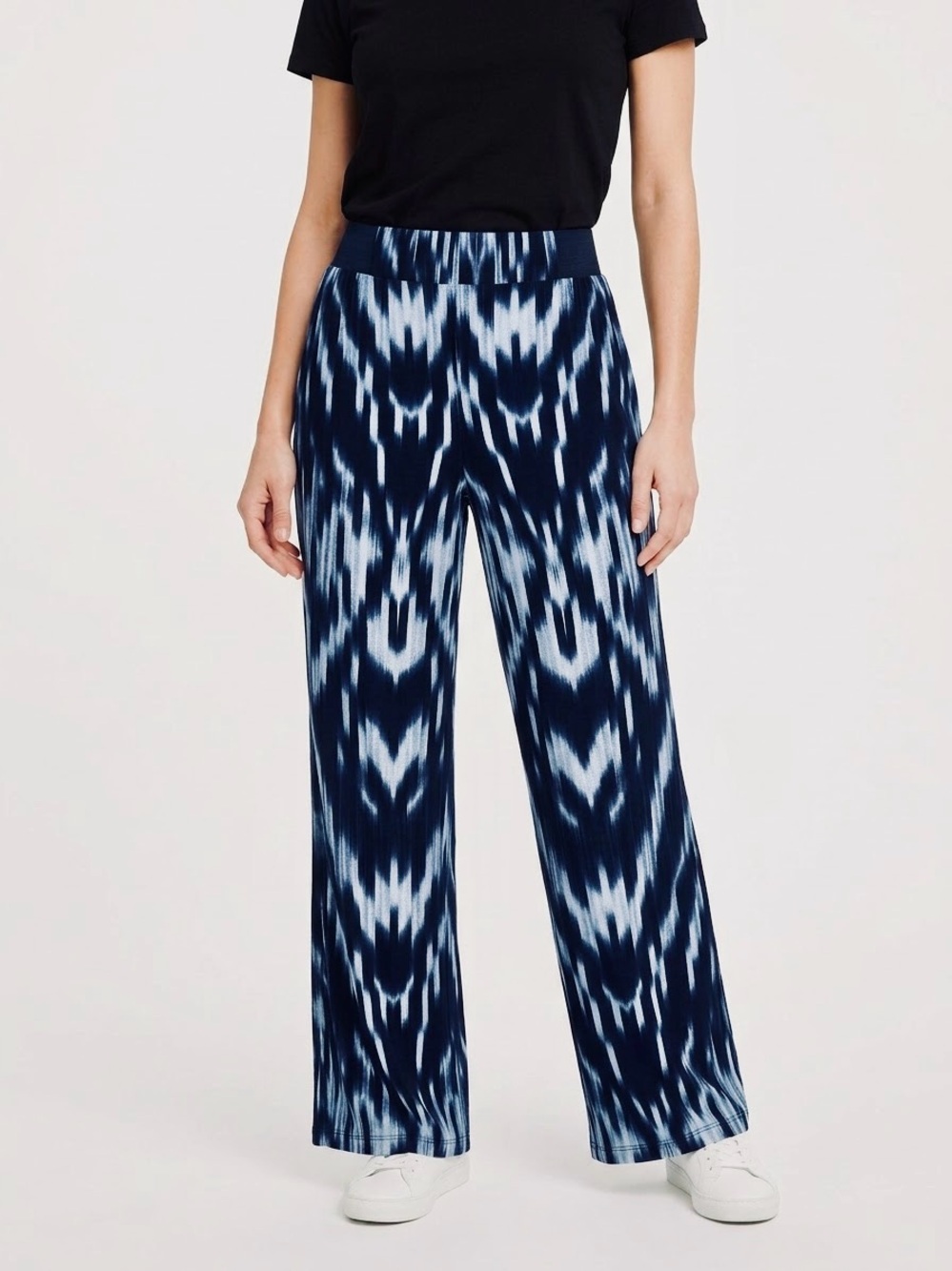 INC International Concepts Blue & White 11” Wide Leg Printed Palazzo Pants — LHP